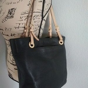 Michael Kors black leather tote